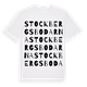 White t-shirt med Stockbergsbodarna ordlek t-shirt