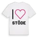 Jag älskar Stöde t-shirt stort tryck