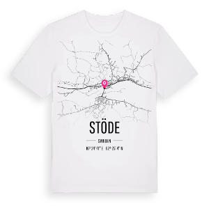 Stöde karta t-shirt – ekologisk bomull t-shirt från Pinshirt