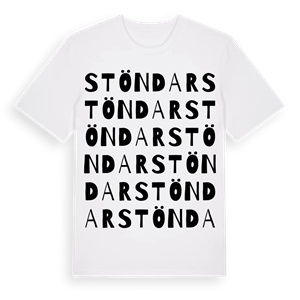 Stöndar ordlek t-shirt – ekologisk bomull t-shirt från Pinshirt