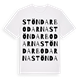 White t-shirt med Stöndarbodarna ordlek t-shirt