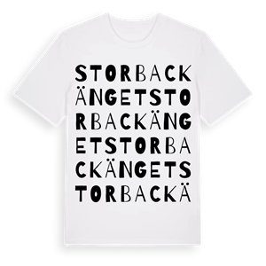 Storbackänget ordlek t-shirt – ekologisk bomull t-shirt från Pinshirt
