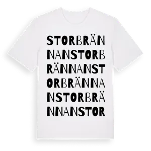Storbrännan ordlek t-shirt – ekologisk bomull t-shirt från Pinshirt