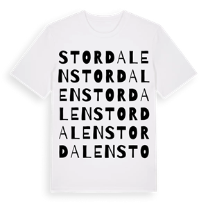 Stordalen ordlek t-shirt – ekologisk bomull t-shirt från Pinshirt