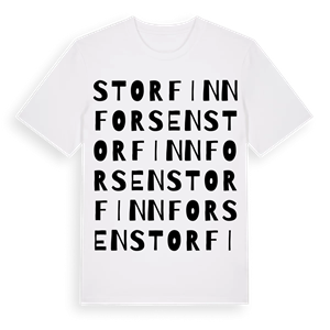 Storfinnforsen ordlek t-shirt – ekologisk bomull t-shirt från Pinshirt