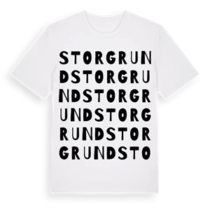 Storgrund ordlek t-shirt – ekologisk bomull t-shirt från Pinshirt