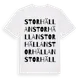 White t-shirt med Storhällan ordlek t-shirt