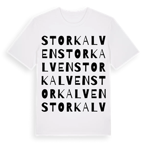 Storkalven ordlek t-shirt – ekologisk bomull t-shirt från Pinshirt