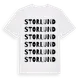 White t-shirt med Storlund ordlek t-shirt