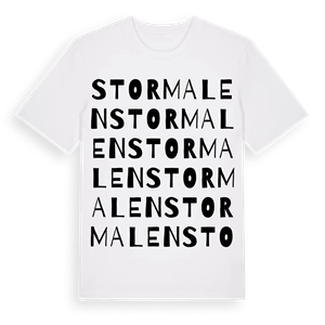 Stormalen ordlek t-shirt – ekologisk bomull t-shirt från Pinshirt