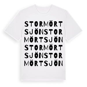 Stormörtsjön ordlek t-shirt – ekologisk bomull t-shirt från Pinshirt