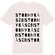 Vintage White t-shirt med Stormyråsen ordlek t-shirt