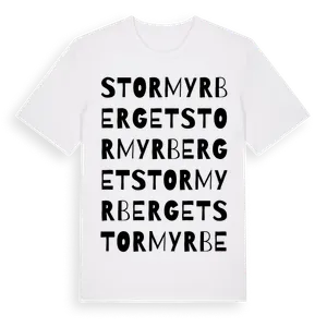 Stormyrberget ordlek t-shirt – ekologisk bomull t-shirt från Pinshirt
