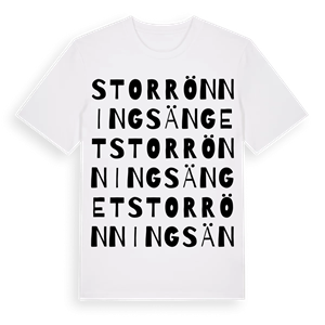 Storrönningsänget ordlek t-shirt – ekologisk bomull t-shirt från Pinshirt