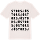 Vintage White t-shirt med Storsjö ordlek t-shirt