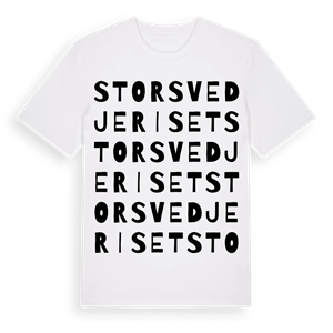 Storsvedjeriset ordlek t-shirt – ekologisk bomull t-shirt från Pinshirt