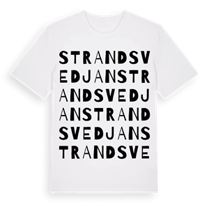 Strandsvedjan ordlek t-shirt – ekologisk bomull t-shirt från Pinshirt