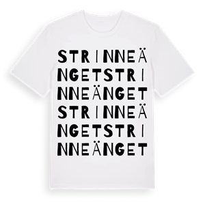 Strinneänget ordlek t-shirt – ekologisk bomull t-shirt från Pinshirt