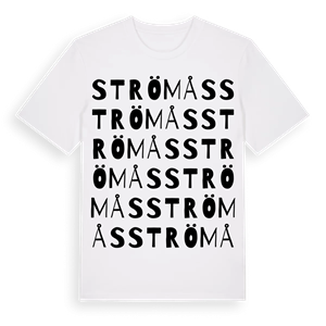 Strömås ordlek t-shirt – ekologisk bomull t-shirt från Pinshirt