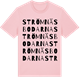 Pink Cotton t-shirt med Strömnäsbodarna ordlek t-shirt