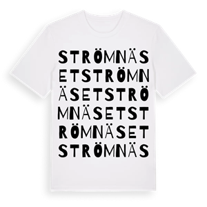 Strömnäset ordlek t-shirt – ekologisk bomull t-shirt från Pinshirt