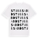 White t-shirt med Stubbsand ordlek t-shirt
