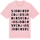 Pink Cotton t-shirt med Sundbosvedjan ordlek t-shirt