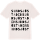Vintage White t-shirt med Sundsjöstaden ordlek t-shirt