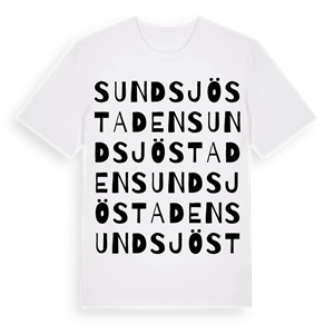 Sundsjöstaden ordlek t-shirt – ekologisk bomull t-shirt från Pinshirt
