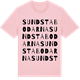 Pink Cotton t-shirt med Sundstabodarna ordlek t-shirt