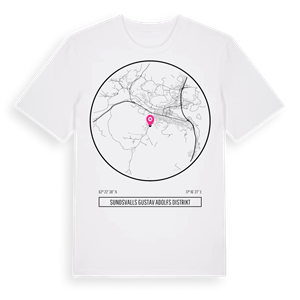 Sundsvalls Gustav Adolfs distrikt t-shirt – ekologisk bomull t-shirt från Pinshirt