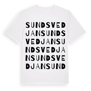 Sundsvedjan ordlek t-shirt – ekologisk bomull t-shirt från Pinshirt