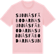 Pink Cotton t-shirt med Sunnåsfäbodarna ordlek t-shirt