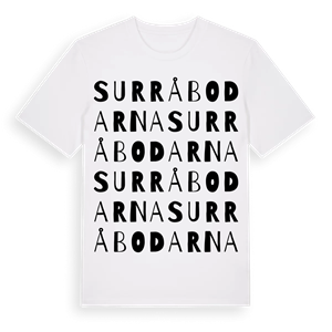 Surråbodarna ordlek t-shirt – ekologisk bomull t-shirt från Pinshirt