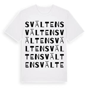 Svälten ordlek t-shirt – ekologisk bomull t-shirt från Pinshirt