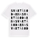 White t-shirt med Svartåbodarna ordlek t-shirt