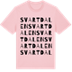 Pink Cotton t-shirt med Svartdalen ordlek t-shirt