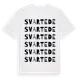 White t-shirt med Svartede ordlek t-shirt