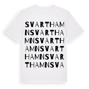 Svarthamn ordlek t-shirt – ekologisk bomull t-shirt från Pinshirt