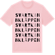 Pink Cotton t-shirt med Svartkinnkläppen ordlek t-shirt