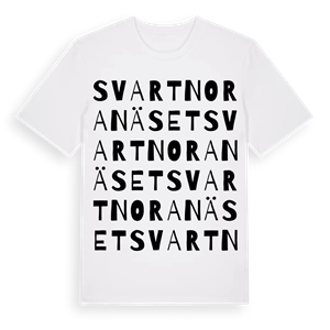 Svartnoranäset ordlek t-shirt – ekologisk bomull t-shirt från Pinshirt