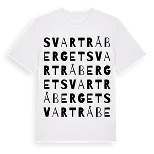 Svartråberget ordlek t-shirt – ekologisk bomull t-shirt från Pinshirt