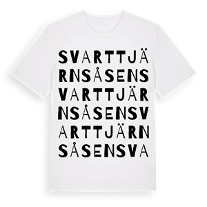 Svarttjärnsåsen ordlek t-shirt – ekologisk bomull t-shirt från Pinshirt