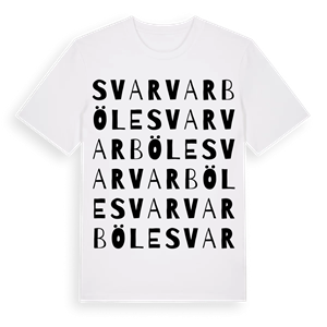 Svarvarböle ordlek t-shirt – ekologisk bomull t-shirt från Pinshirt