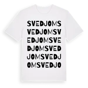 Svedjom ordlek t-shirt – ekologisk bomull t-shirt från Pinshirt