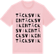 Pink Cotton t-shirt med Täcksviken ordlek t-shirt