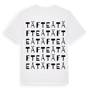 Täfteå ordlek t-shirt – ekologisk bomull t-shirt från Pinshirt