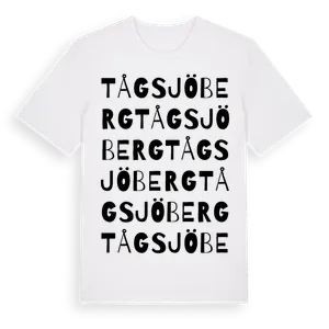 Tågsjöberg ordlek t-shirt – ekologisk bomull t-shirt från Pinshirt
