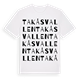 White t-shirt med Takåsvallen ordlek t-shirt