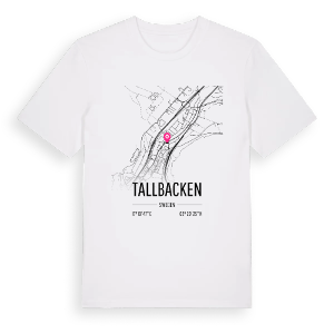 Tallbacken karta t-shirt – ekologisk bomull t-shirt från Pinshirt